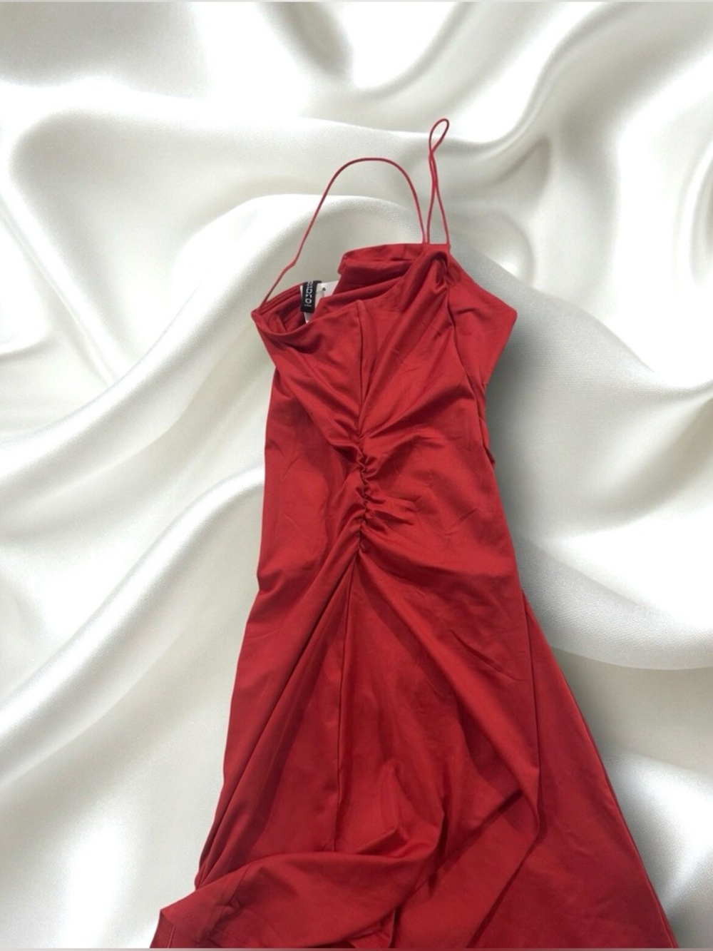 H&M Divided Red Ruched Bodycon Mini Dress - Picture 3 of 5